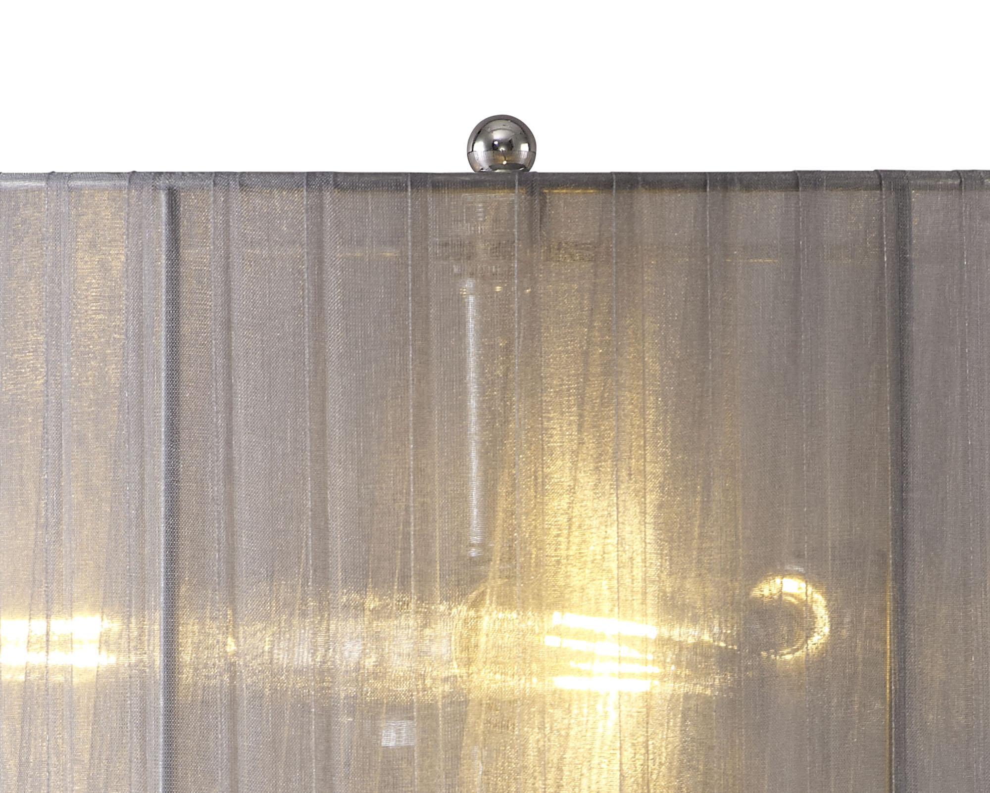 Freida Polished Chrome-Grey Crystal Table Lamps Diyas Shaded Table Lamps